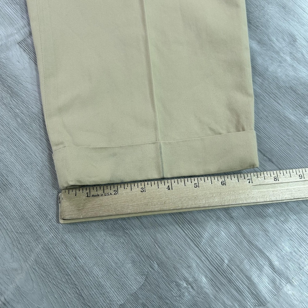 Brioni Pants Mens 42x28 Beige Cotton Moena Chino Classic Fit Dress Cuffed Italy - Picture 12 of 13